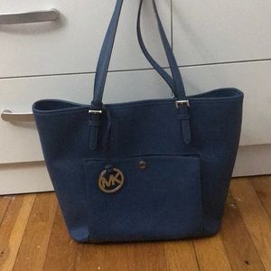 Navy blue Michael kor bag